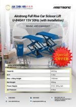 Airstrong Full Rise Car Scissor Lift U-B40AY 15V 50Hz with Installation | Model : AM-ASB400AY - Image 2