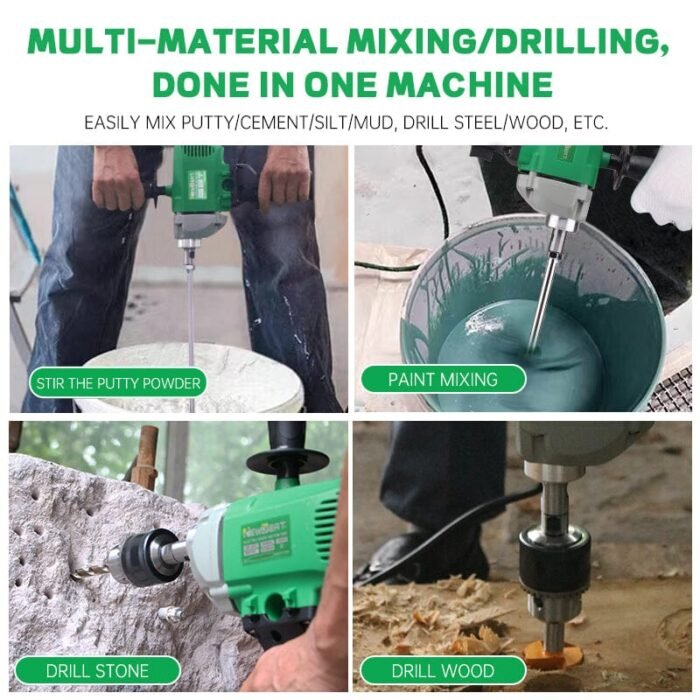 NEWBEAT 1020W Electric Cement Paint Mixer 160MM | Model : NBT-EM-160A - Image 8