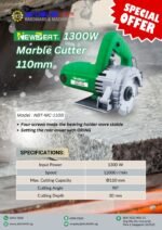 NEWBEAT 1300W Marble Cutter 110MM  | Model : NBT-MC-110B - Image 2