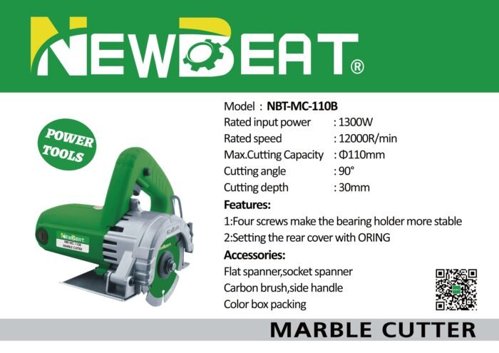 NEWBEAT 1300W Marble Cutter 110MM  | Model : NBT-MC-110B - Image 4