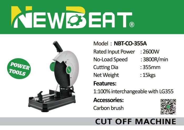 NEWBEAT 2100W 14" Cut Off Machine 355MM (Small Housing) | Model : NBT-CO-355A - Image 6
