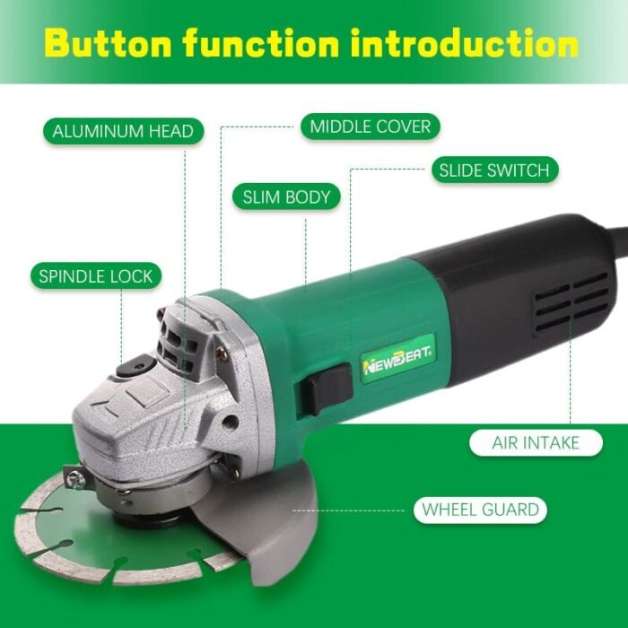 NEWBEAT 4" Angle Grinder 1000W (Side Switch) | Model : NBT-AG-100BC - Image 7
