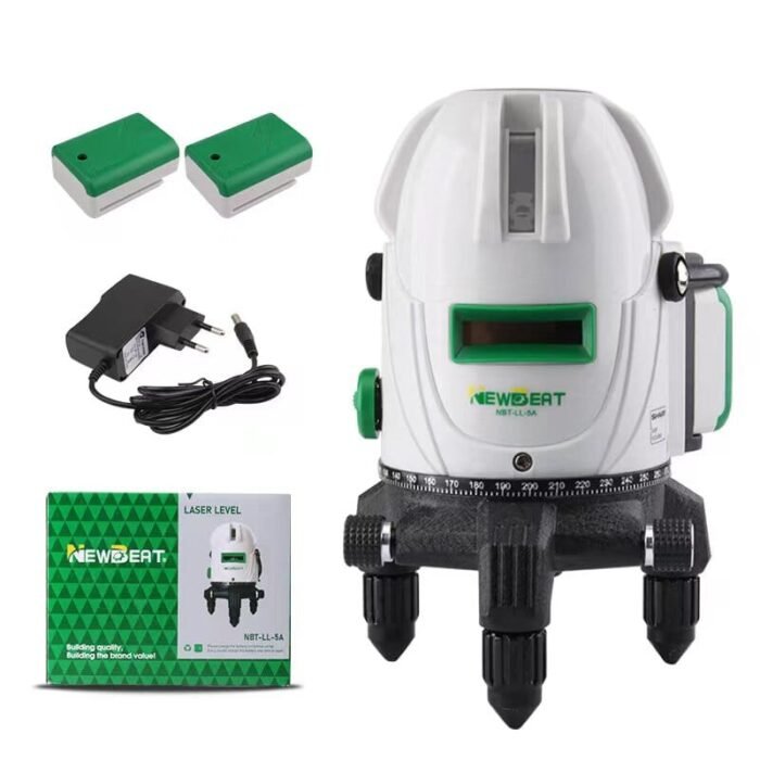 NEWBEAT 5 Line Green Laser Level with 2 Battery  | Model : NBT-LL-5A - Image 1